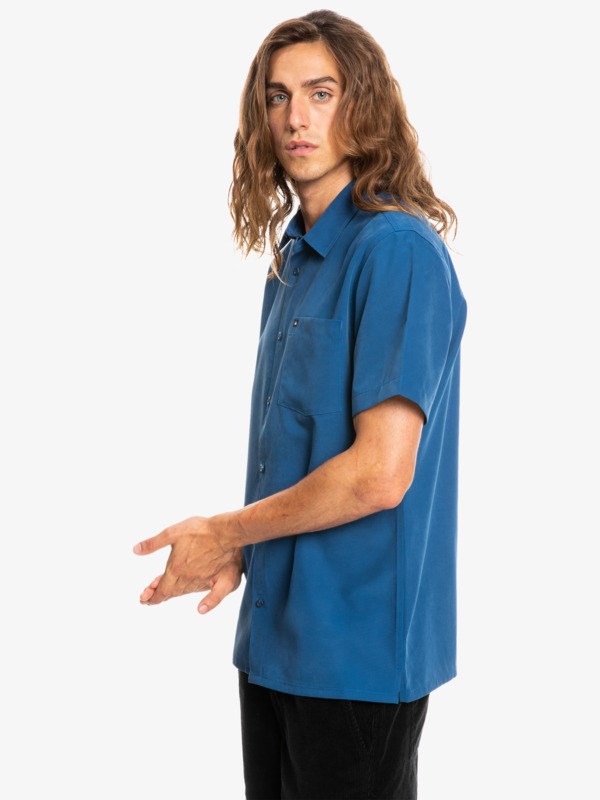 Insignia Bule Goff Cove Quiksilver Goff Cove Short Sleeve Men's Shirts | 106985JMY