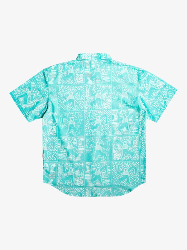 Lenora Joker Aruba Blue Quiksilver Quiksilver x Stranger Things The Mike Short Sleeve Men's Shirts | 517329SKL