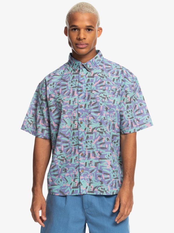 Lenora Warpaint Marlin Quiksilver Quiksilver x Stranger Things The Lenora Short Sleeve Men's Shirts | 019682IYU