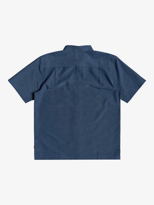 Midnight Navy Centinella Quiksilver Waterman Centinela Short Sleeve Men's Shirts | 356728YIF