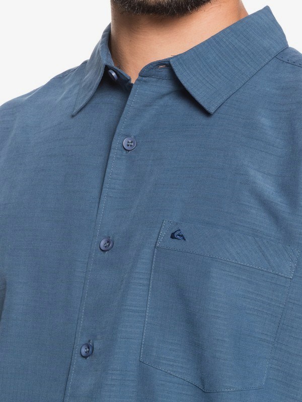 Midnight Navy Centinella Quiksilver Waterman Centinela Short Sleeve Men's Shirts | 356728YIF