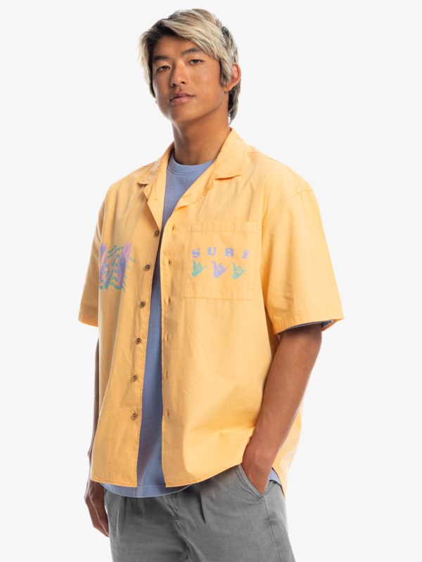 Mock Orange Quiksilver Quiksilver x Stranger Things The Mike Short Sleeve Men's Shirts | 497385GTZ