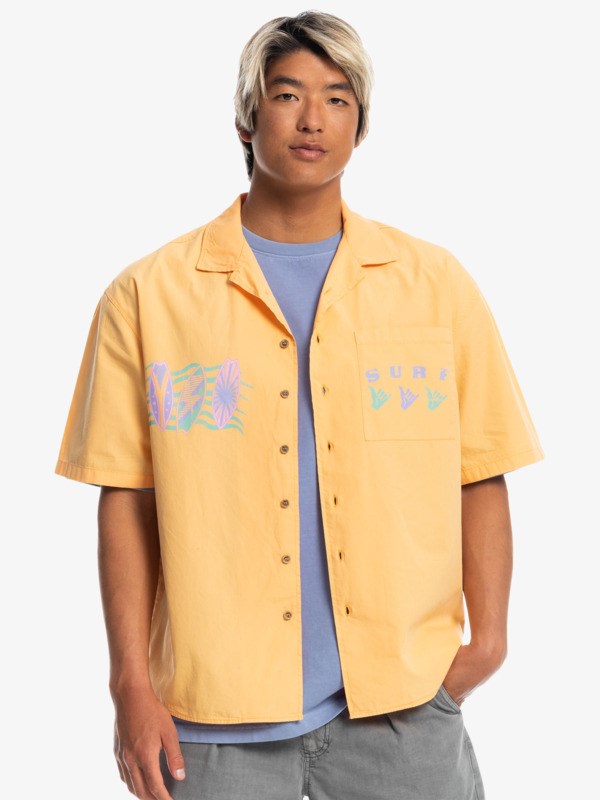 Mock Orange Quiksilver Quiksilver x Stranger Things The Mike Short Sleeve Men's Shirts | 497385GTZ