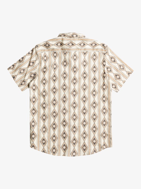 Oatmeal Hippie Trip Quiksilver Hippie Trip Short Sleeve Men's Shirts | 506149QRX