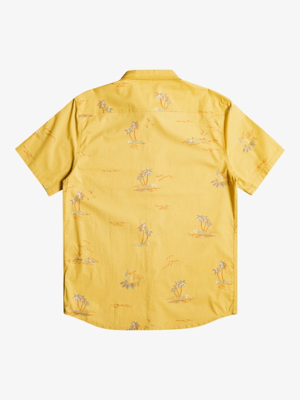 Ochre Island Time Quiksilver Island Time Stretch Short Sleeve Men's Shirts | 798543HVI