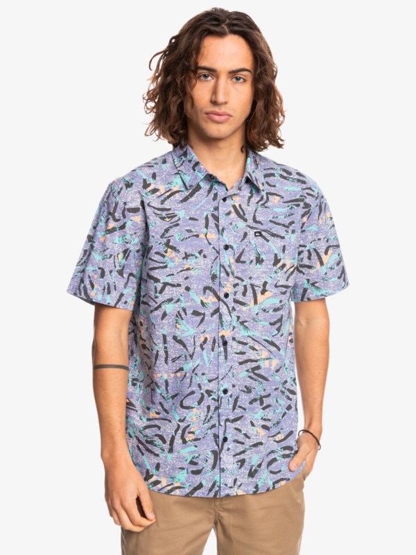 Orchid Strange Daze Quiksilver Strange Daze Short Sleeve Men's Shirts | 942750SRI