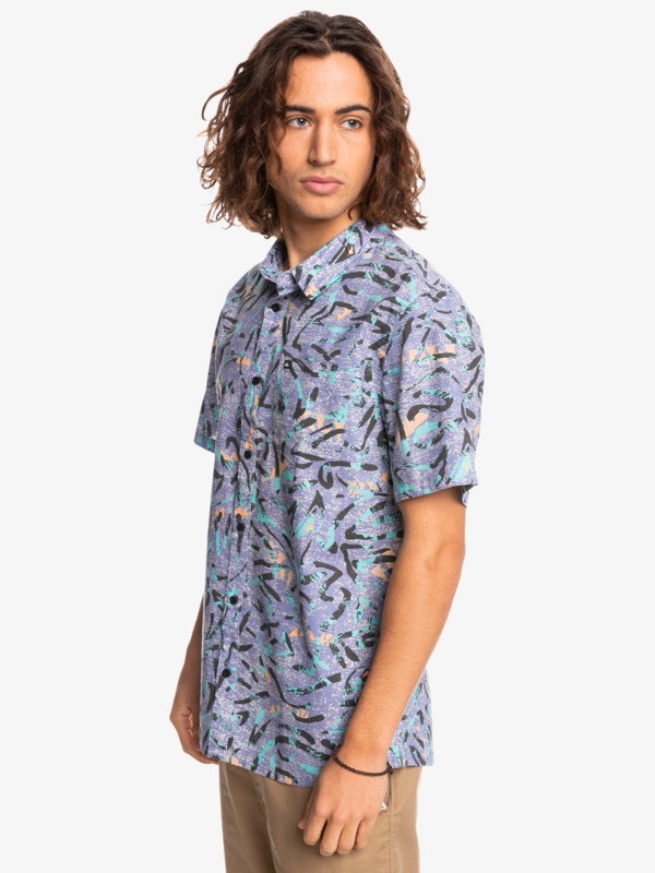 Orchid Strange Daze Quiksilver Strange Daze Short Sleeve Men's Shirts | 942750SRI