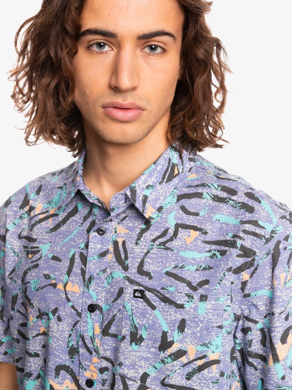 Orchid Strange Daze Quiksilver Strange Daze Short Sleeve Men's Shirts | 942750SRI