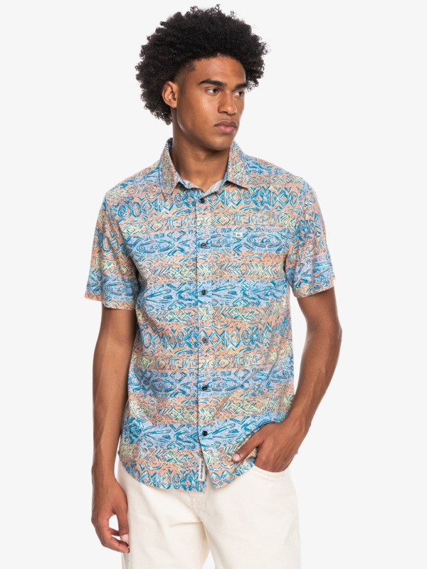 Peach Pink Heyday Quiksilver Heyday Short Sleeve Men's Shirts | 601245HFU