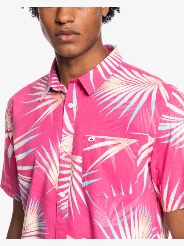 Peach Pink Pop Tropic Quiksilver Pop Tropic Short Sleeve Men's Shirts | 472891QUZ