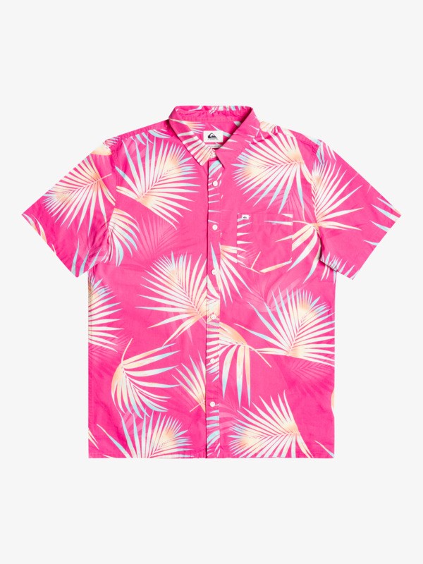 Peach Pink Pop Tropic Quiksilver Pop Tropic Short Sleeve Men\'s Shirts | 472891QUZ