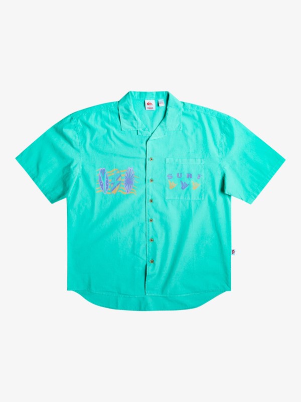 Pool Green Quiksilver Quiksilver x Stranger Things The Mike Short Sleeve Men\'s Shirts | 290345XVM