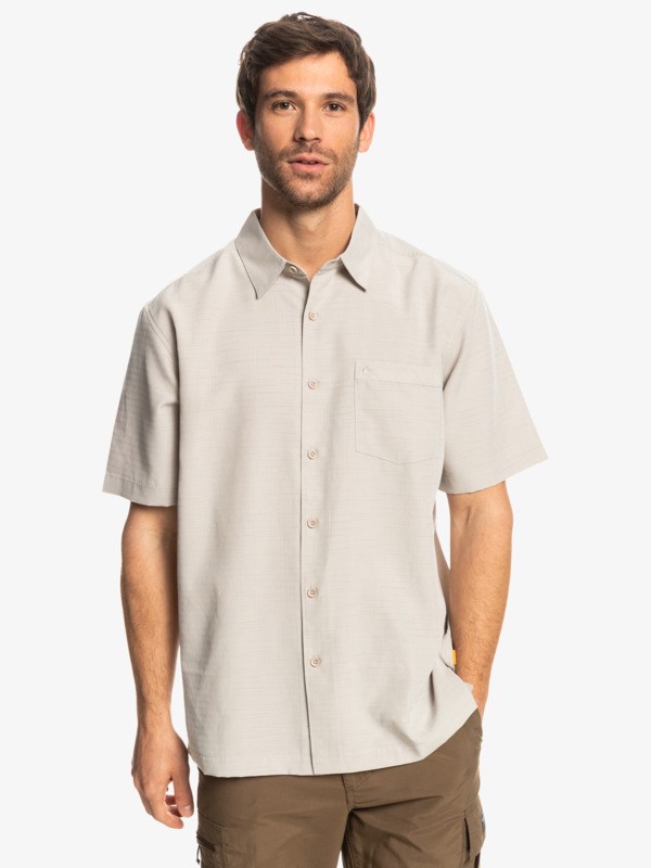 Rainy Day Centinella Quiksilver Waterman Centinela Short Sleeve Men's Shirts | 093871GEA