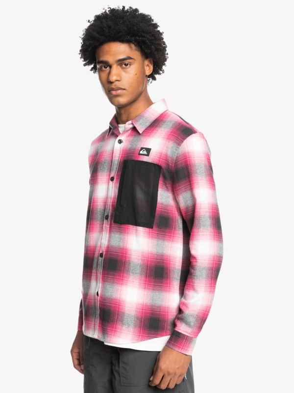 Raspberry Sorbet Night Hike Quiksilver Night Hike Long Sleeve Flannel Men's Shirts | 718052KXM