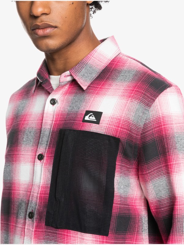 Raspberry Sorbet Night Hike Quiksilver Night Hike Long Sleeve Flannel Men's Shirts | 718052KXM