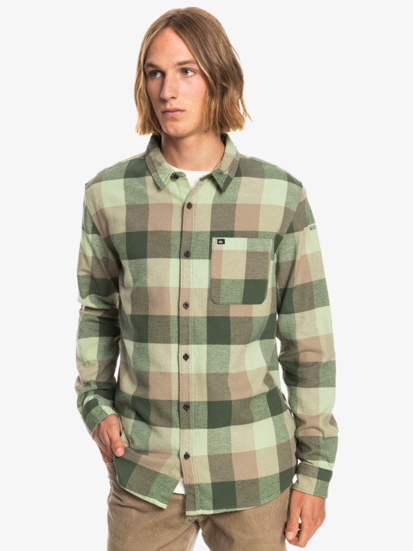 Reseda Motherfly Quiksilver Motherfly Long Sleeve Flannel Men's Shirts | 184527KZO