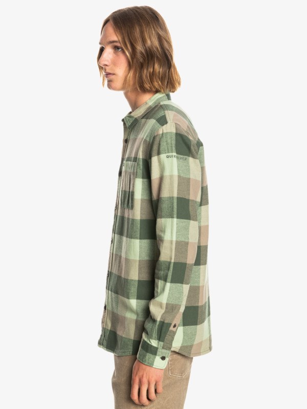 Reseda Motherfly Quiksilver Motherfly Long Sleeve Flannel Men's Shirts | 184527KZO