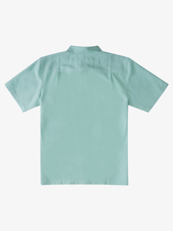 Subtle Green Centinella Quiksilver Waterman Centinela Short Sleeve Men's Shirts | 015942GLK