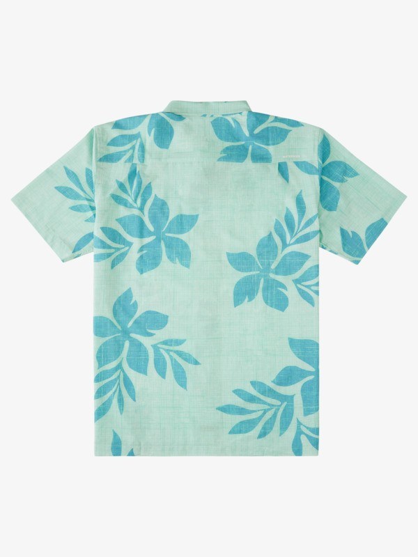 Subtle Green Night Movers Quiksilver Waterman Night Movers Short Sleeve Men's Shirts | 546283LJK