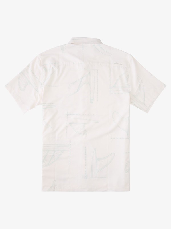 Subtle Green Surfshirt Quiksilver Waterman Kailua Cruiser Short Sleeve Surf Men's Shirts | 109736XOG