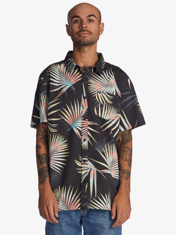 Tarmac Pop Tropic Quiksilver Pop Tropic Short Sleeve Men's Shirts | 530164PNS