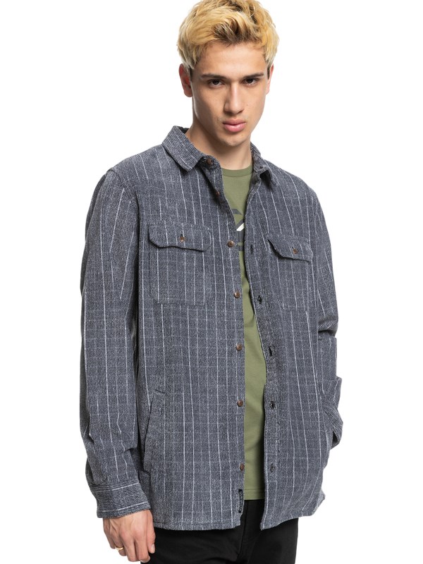 Tarmac Quiksilver Lewins Long Sleeve Flannel Men's Shirts | 325109DUC