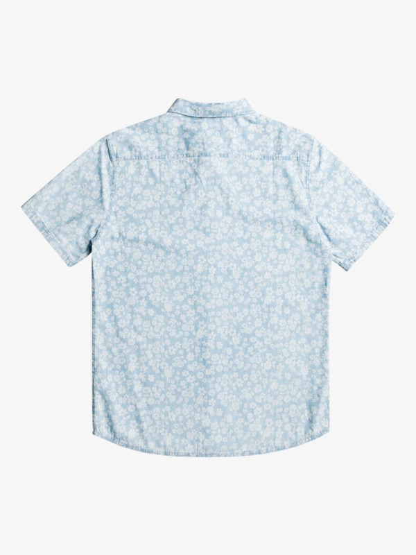 Trellis Chambray Quiksilver Axwell Short Sleeve Men's Shirts | 743158BXP