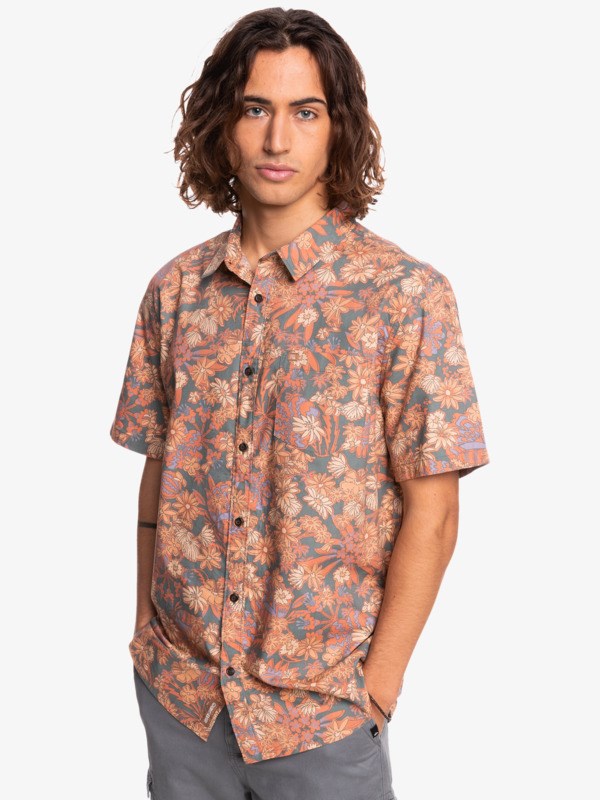 Urban Chic Morning Trip Quiksilver Morning Trip Short Sleeve Men's Shirts | 317604SJX