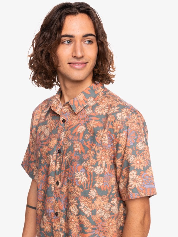 Urban Chic Morning Trip Quiksilver Morning Trip Short Sleeve Men's Shirts | 317604SJX