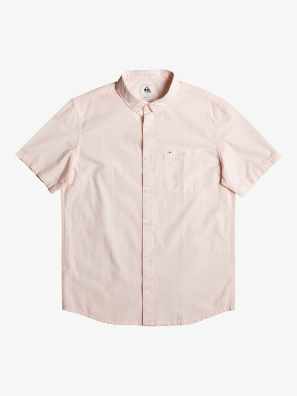 Veiled Pink Quiksilver Winfall Short Sleeve Men\'s Shirts | 045198CYA