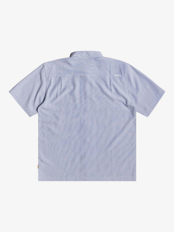 White Cane Island Quiksilver Waterman Cane Island Short Sleeve Men's Shirts | 415609YOI