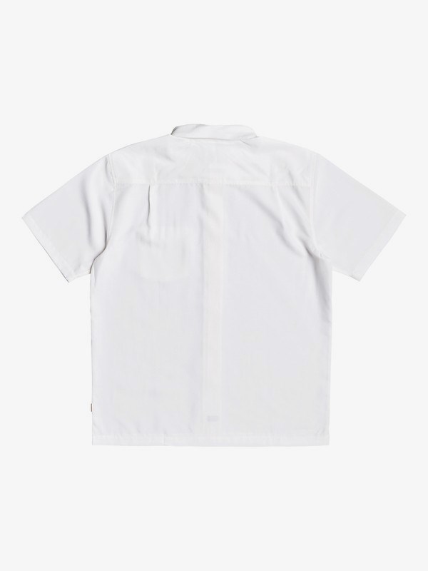 White Centinella Quiksilver Waterman Centinela Short Sleeve Men's Shirts | 094387VYR