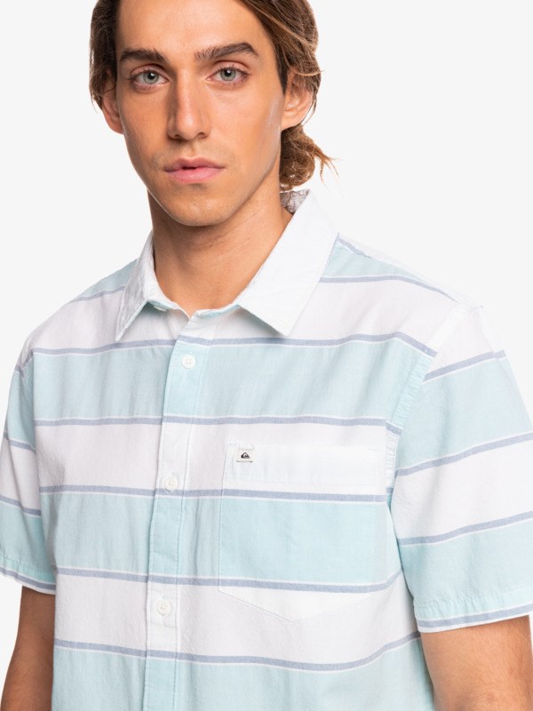 White Prime Time Quiksilver Prime Time Short Sleeve Men's Shirts | 128604MYW