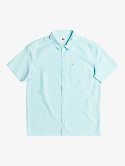 Angel Blue Goff Cove Quiksilver Goff Cove Short Sleeve Men's Shirts | 174025ULD