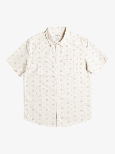 Antique White Seedling Quiksilver Seedling Short Sleeve Men's Shirts | 296857JQG