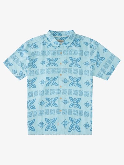 Aquatic Hunu Quiksilver Waterman Haunanuma Bay Short Sleeve Men's Shirts | 345061TAH