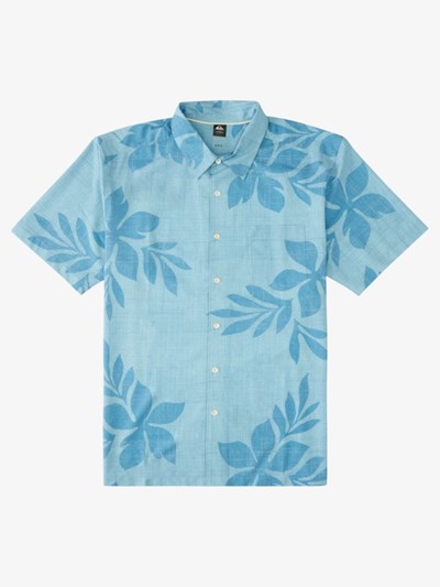 Aquatic Night Movers Quiksilver Waterman Night Movers Short Sleeve Men's Shirts | 567492KQH