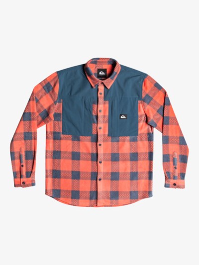 Aragon North Seas Quiksilver North Seas Long Sleeve Flannel Men's Shirts | 019564NHE