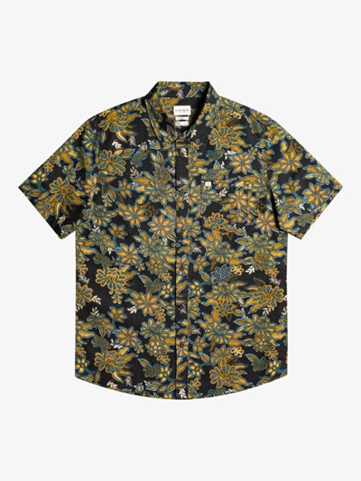 Black Drop Out Quiksilver Drop Out Short Sleeve Men's Shirts | 965740BON