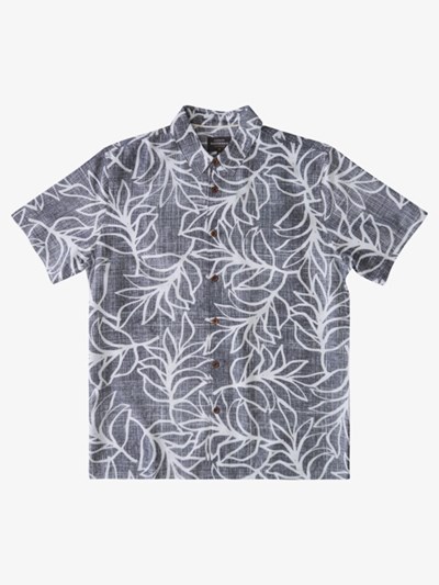 Black Off The Trails Quiksilver Waterman Off The Trails Short Sleeve Men's Shirts | 016537BHA