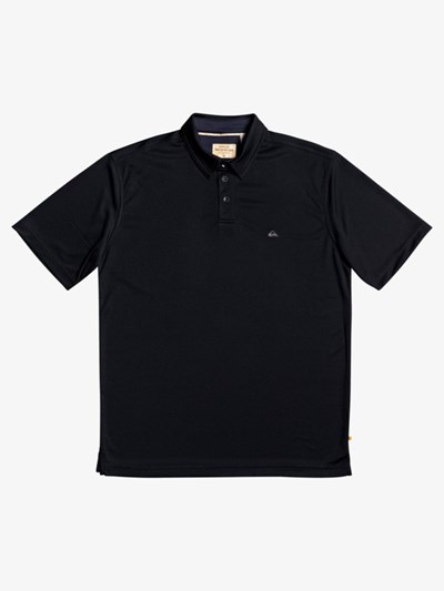 Black Quiksilver Waterman Water Short Sleeve Men's Shirts | 293651MAJ