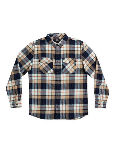 Blue Light Draymen Quiksilver Draymen Long Sleeve Flannel Men's Shirts | 718305EGV