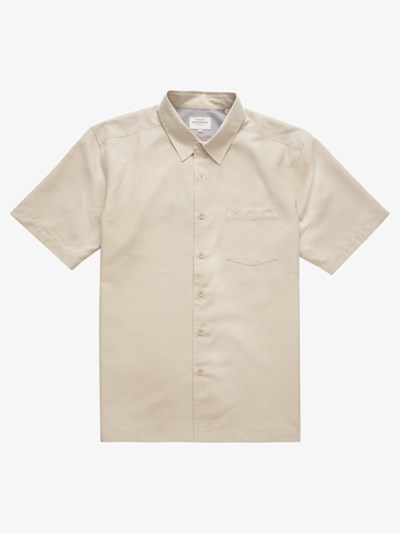 Brown Rice Centinella Quiksilver Waterman Centinela Short Sleeve Men's Shirts | 912768QGO