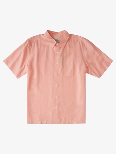 Canteloupe Cane Island Quiksilver Waterman Cane Island Short Sleeve Men's Shirts | 138240IJV