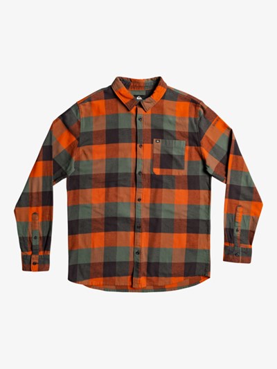 Cinnamon Motherfly Quiksilver Motherfly Long Sleeve Flannel Men's Shirts | 309462IJB