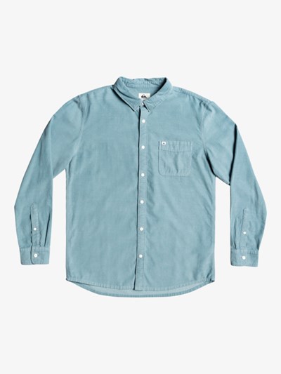 Citadel Blue Quiksilver Smoke Trail Long Sleeve Men's Shirts | 329105INY