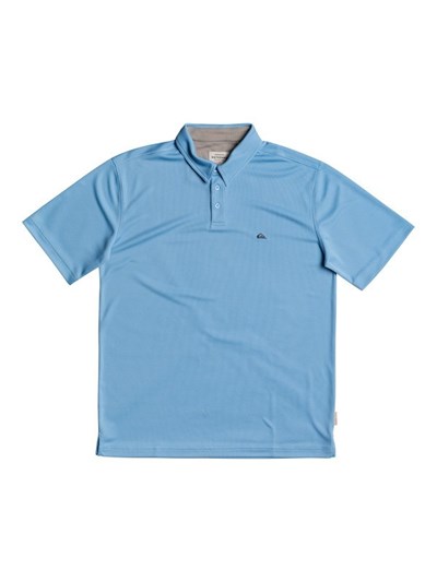 Dusk Blue Quiksilver Waterman Water Short Sleeve Men's Shirts | 506219ESB