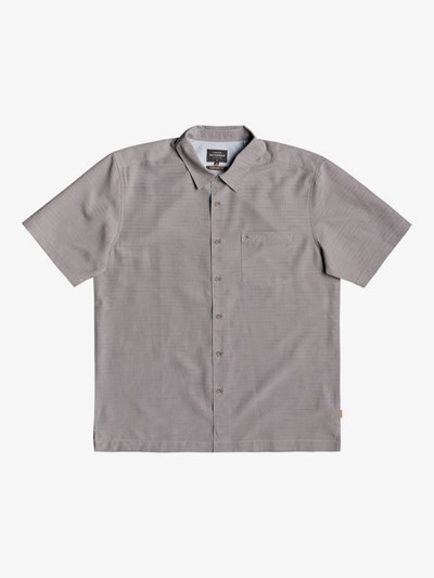 Flint Gray Centinella Quiksilver Waterman Centinela Short Sleeve Men's Shirts | 037468ZAX