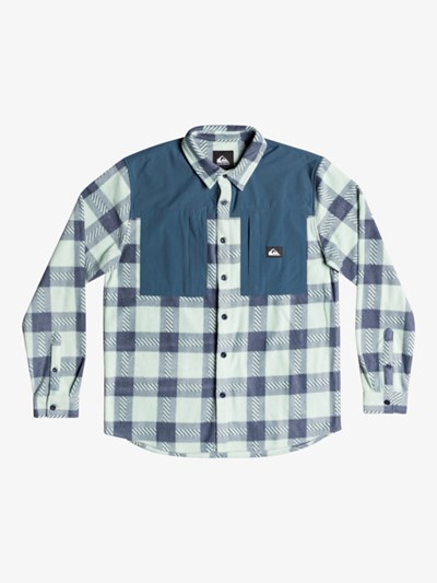 Frosty Green North Seas Quiksilver North Seas Long Sleeve Flannel Men's Shirts | 104365JPE