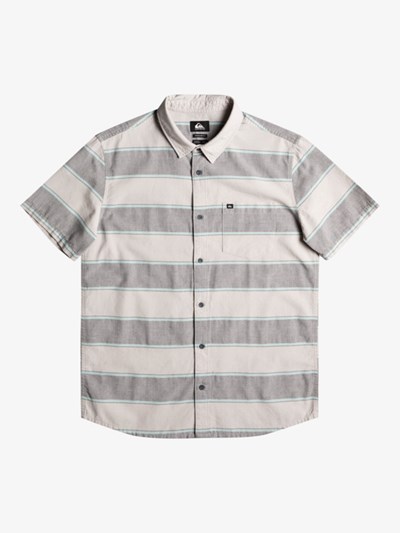 Grey Violet Prime Time Quiksilver Prime Time Short Sleeve Men's Shirts | 123679BAS